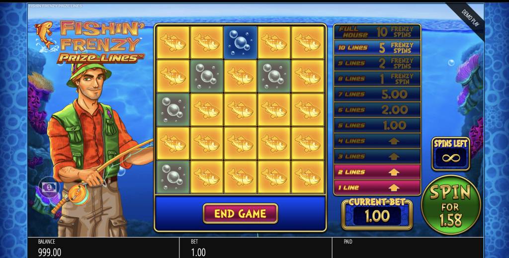 Fishin Frenzy bonuses