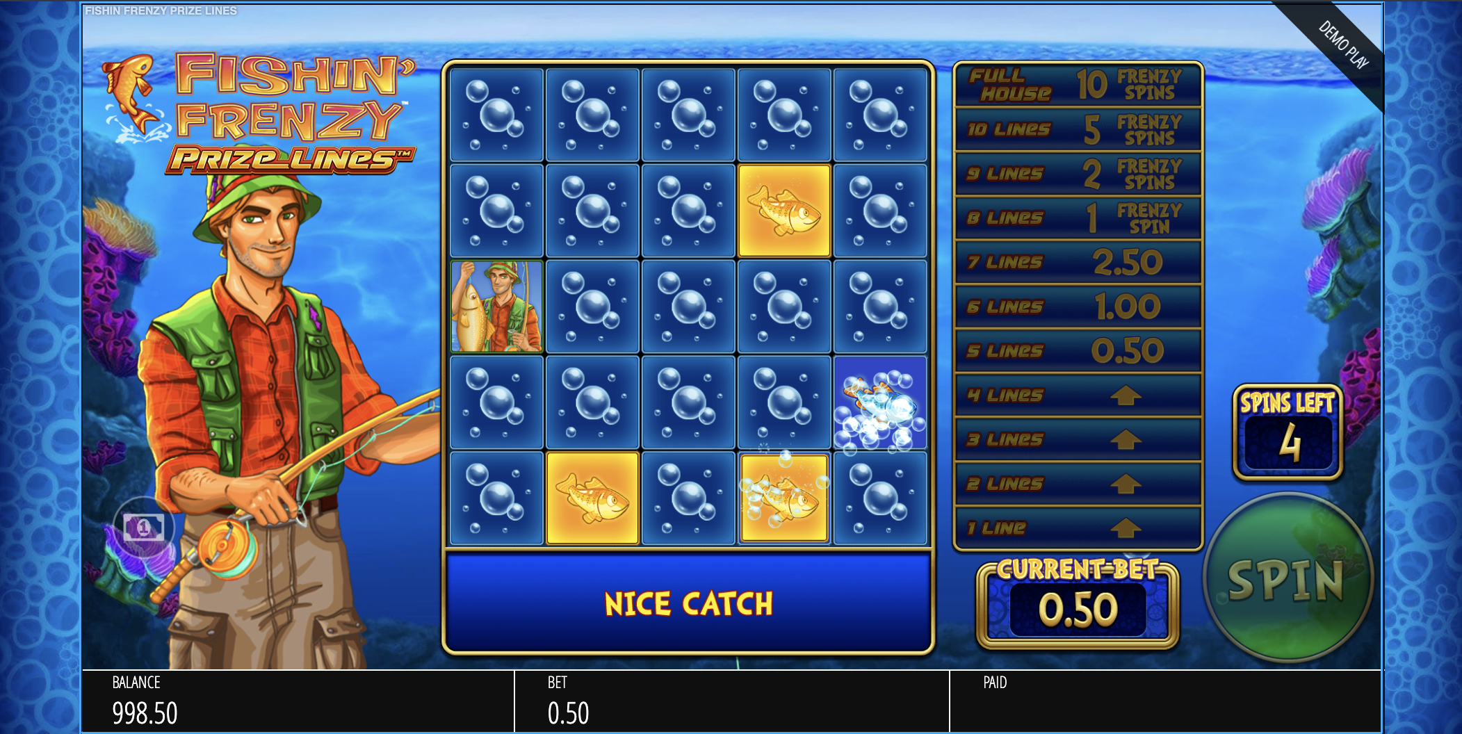 Como ganhar no Fishin Frenzy